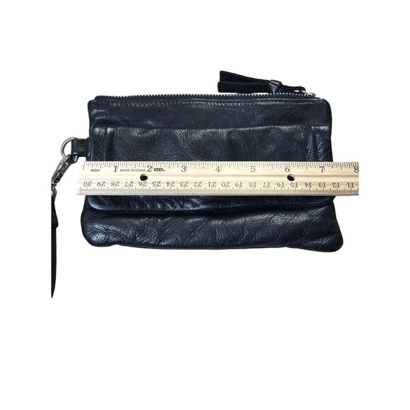 Day & Mood Black Soft Leather Wristlet Clutch Bag - Picture 7 of 7